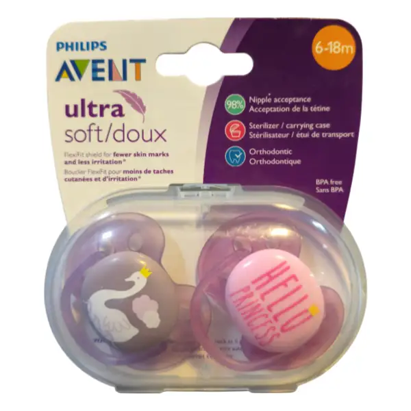 philips-avent-ultra-soft-pacifier-swan-design-6-18-months