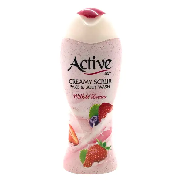 active-creamy-scrub-body-shampoo-pink-400g