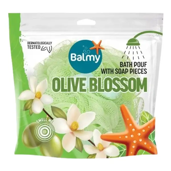 balmy-olive-blossom-soap-infused-loofah